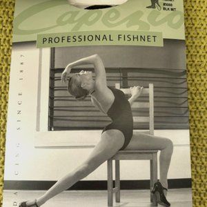 Capezio Black Fishnet tights M/Tall